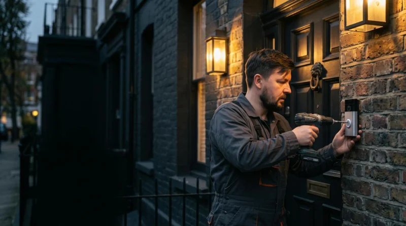 Doorbell installation by a Plumbery engineer in London
