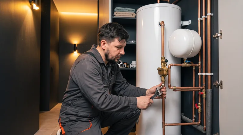 Hot water cylinder installation by a Plumbery engineer in London